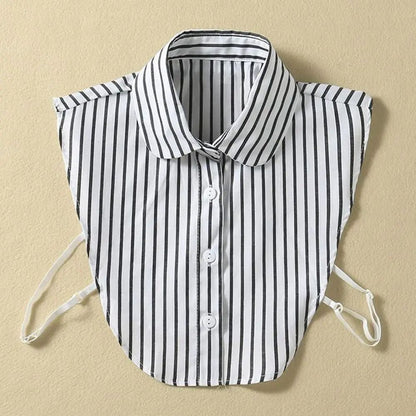 Women's Vintage Detachable Fake Collar Blouse – Adjustable Lapel Shirt Collar Accessory