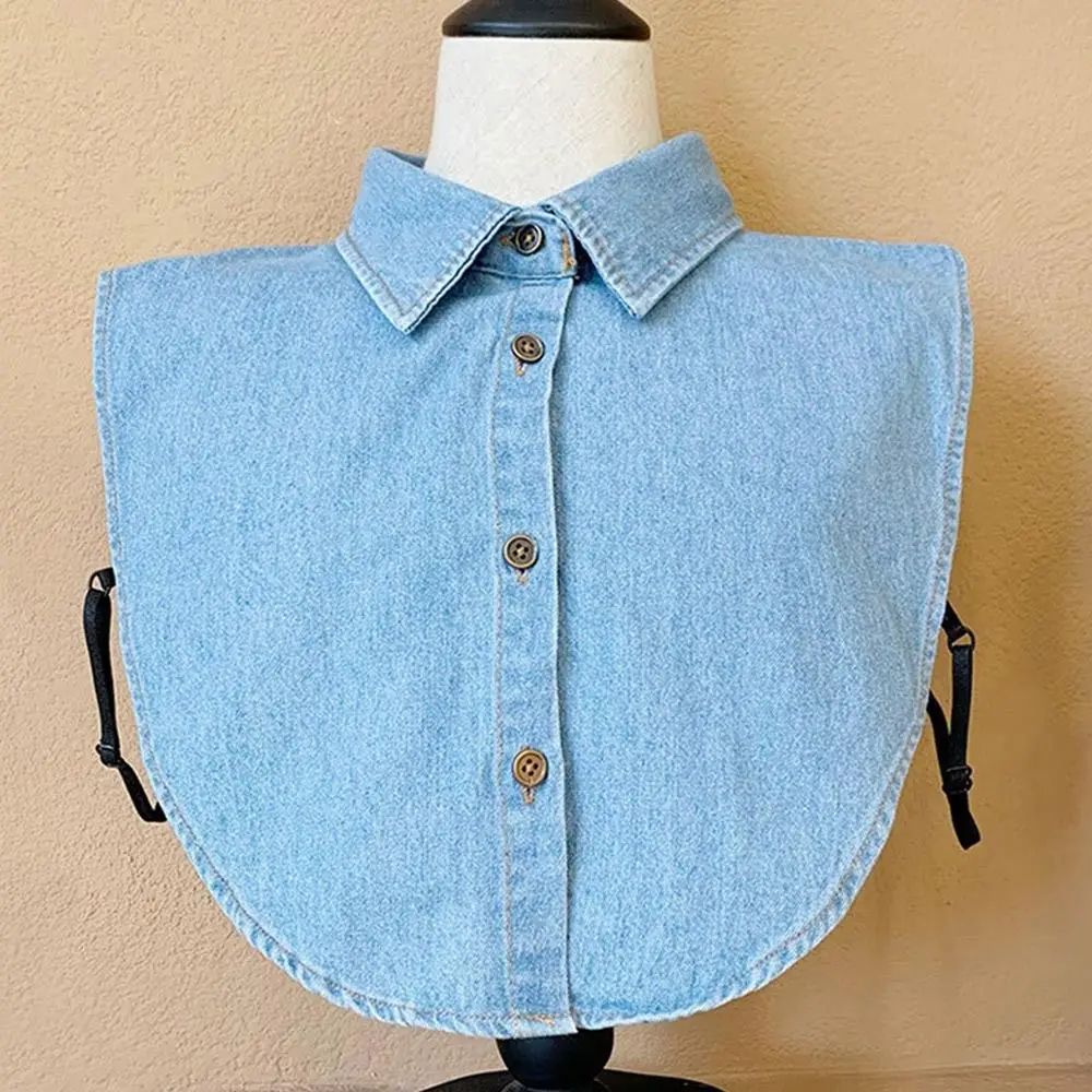 Women's Vintage Detachable Fake Collar Blouse – Adjustable Lapel Shirt Collar Accessory