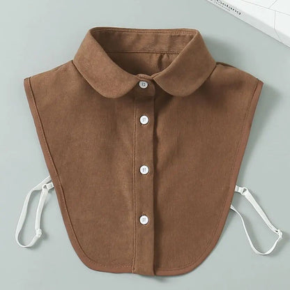 Women's Vintage Detachable Fake Collar Blouse – Adjustable Lapel Shirt Collar Accessory