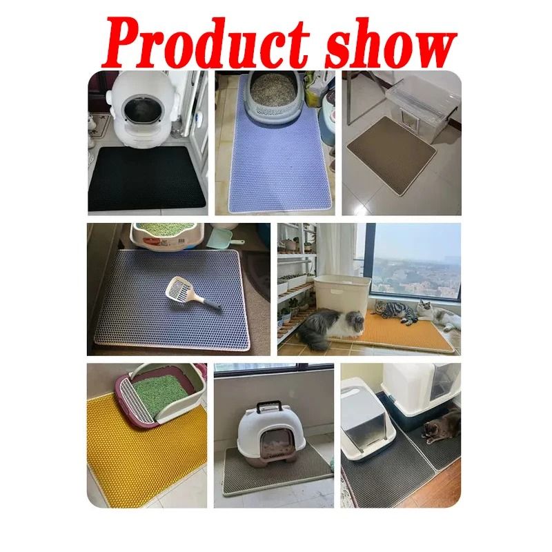Double Layer Waterproof Cat Litter Mat Non Slip Washable Litter Trap Pad
