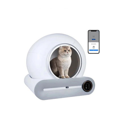 Tonepie 65L Automatic Smart Cat Litter Box Self Cleaning Fully Enclosed Cat Toilet