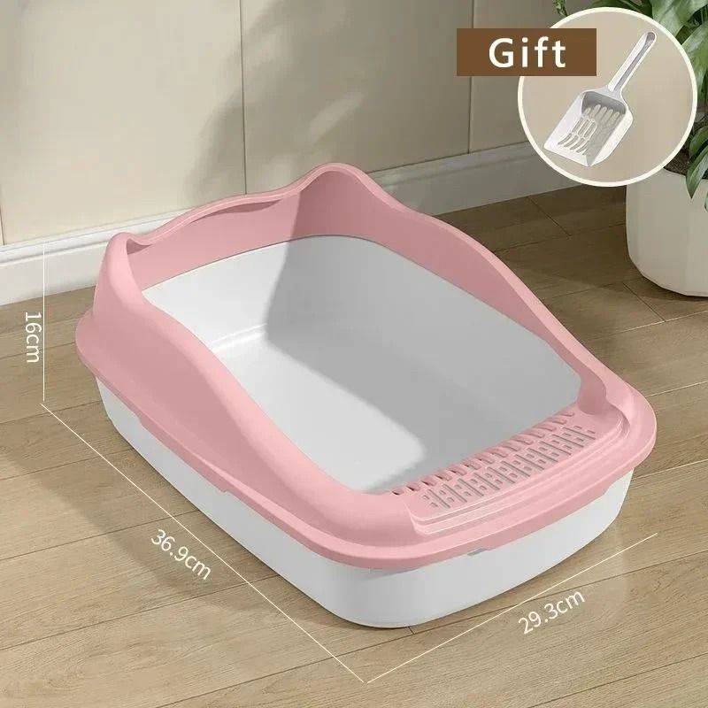 Small Cat Litter Box Anti Splash Kitty Sandbox Toilet Tray