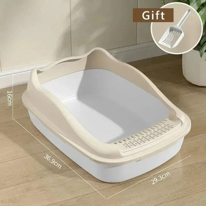 Small Cat Litter Box Anti Splash Kitty Sandbox Toilet Tray