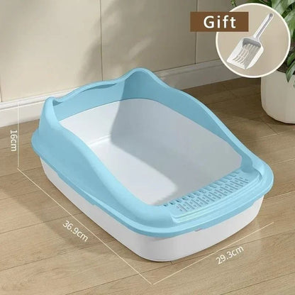 Small Cat Litter Box Anti Splash Kitty Sandbox Toilet Tray