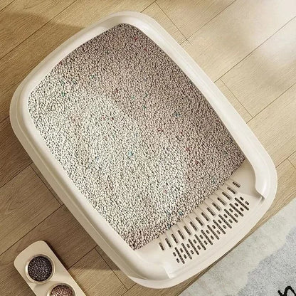 Small Cat Litter Box Anti Splash Kitty Sandbox Toilet Tray