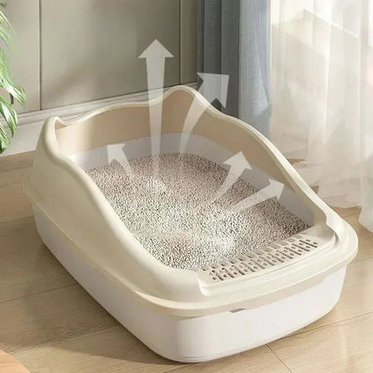 Small Cat Litter Box Anti Splash Kitty Sandbox Toilet Tray