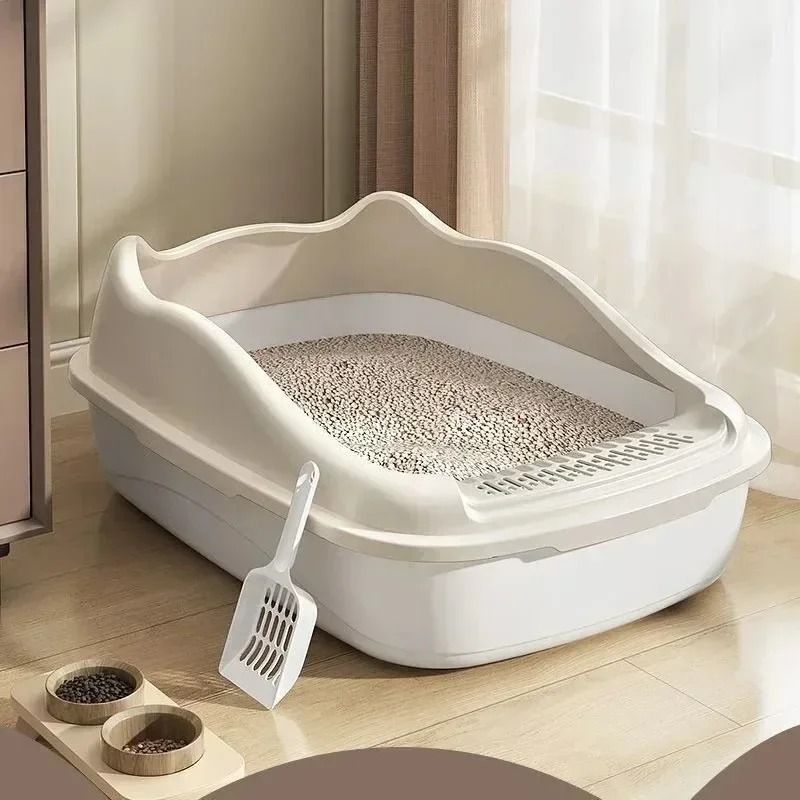 Small Cat Litter Box Anti Splash Kitty Sandbox Toilet Tray