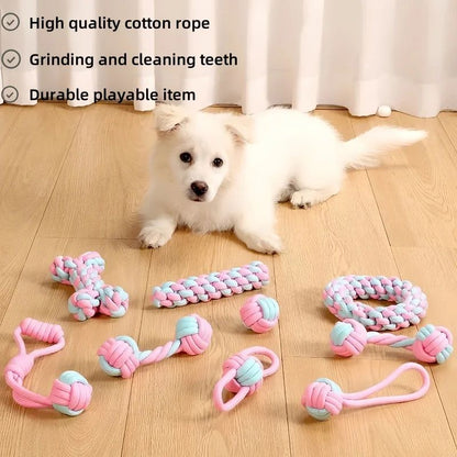Durable Cotton Dog Rope Ball Toy for Chewing and Interactive Play