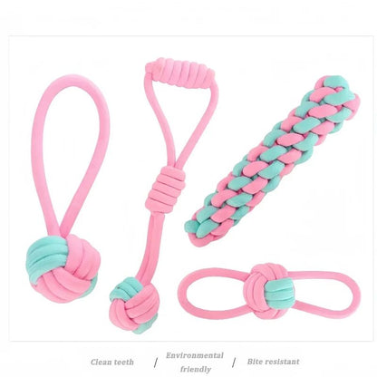 Durable Cotton Dog Rope Ball Toy for Chewing and Interactive Play
