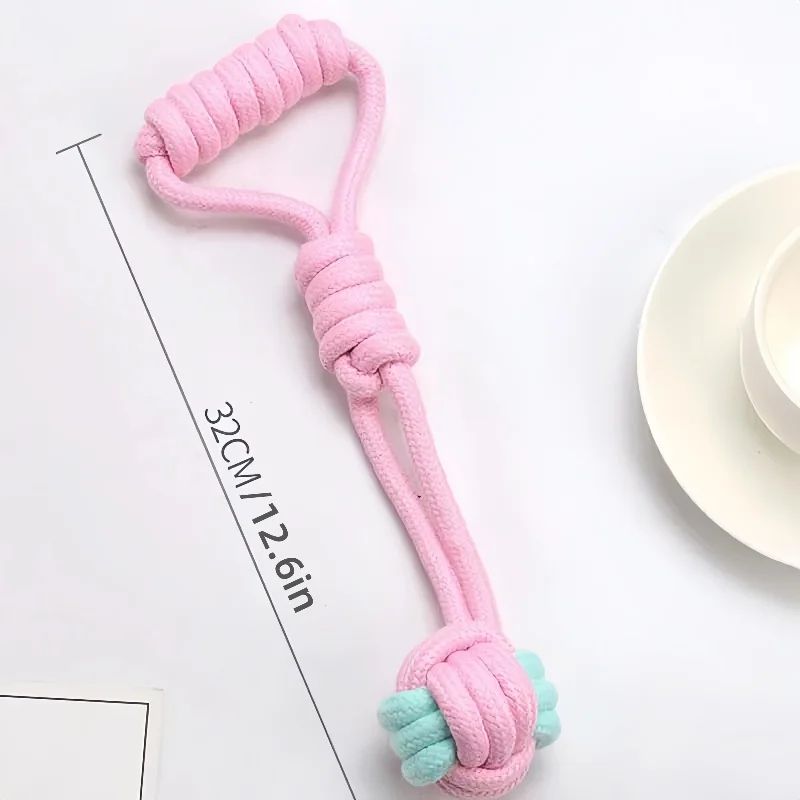 Durable Cotton Dog Rope Ball Toy for Chewing and Interactive Play
