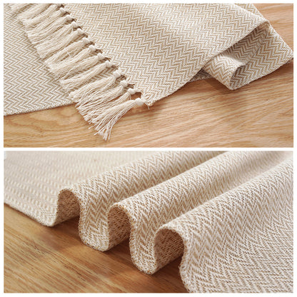 Elegant Cotton Linen Table Runner for Weddings & Home Decor