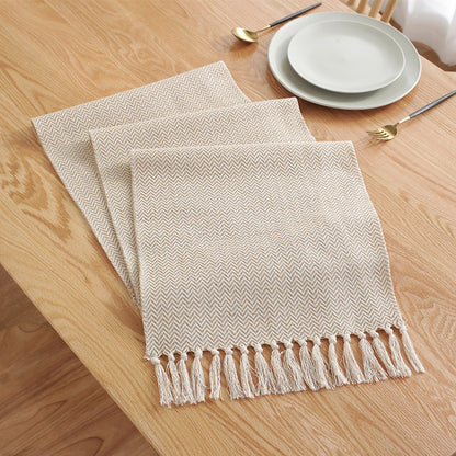 Elegant Cotton Linen Table Runner for Weddings & Home Decor