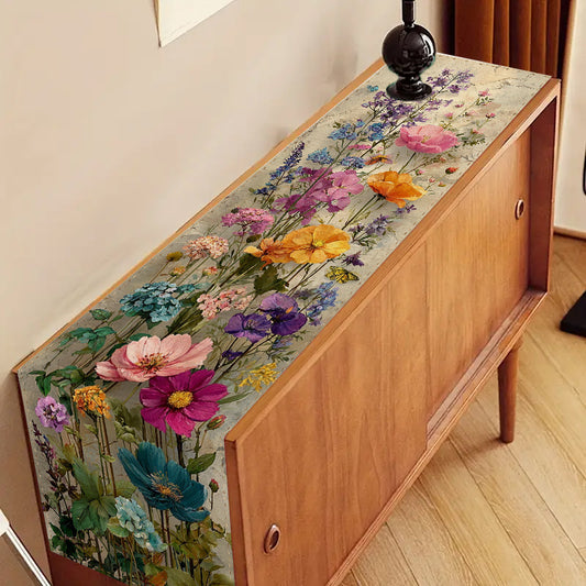 Elegant Floral Table Runner Perfect for Weddings, Spring Decor, & Dining Tables