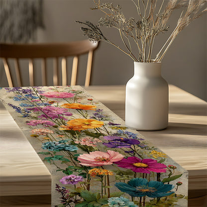 Elegant Floral Table Runner Perfect for Weddings, Spring Decor, & Dining Tables