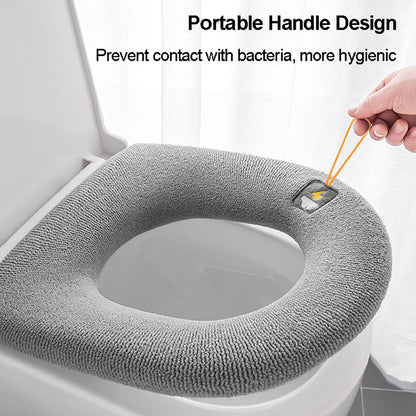 Cozy Pumpkin Pattern Toilet Seat Cover Soft Warm Bathroom Cushion