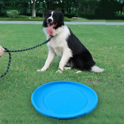 Interactive Dog Flying Disc Silicone Toss Toy for Puppies & Cats