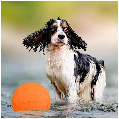 Interactive Dog Flying Disc Silicone Toss Toy for Puppies & Cats