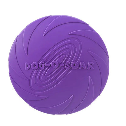 Interactive Dog Flying Disc Silicone Toss Toy for Puppies & Cats