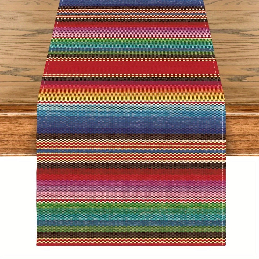 Vibrant Mexican Table Runner for Dia de los Muertos Festive Party Decor