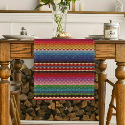 Vibrant Mexican Table Runner for Dia de los Muertos Festive Party Decor