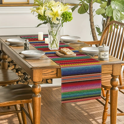 Vibrant Mexican Table Runner for Dia de los Muertos Festive Party Decor