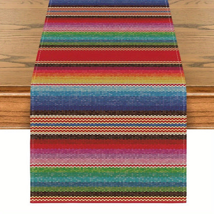 Vibrant Mexican Table Runner for Dia de los Muertos Festive Party Decor