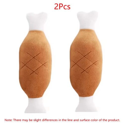 Interactive Plush Squeaky Chicken Leg Dog Toy for Dogs & Cats