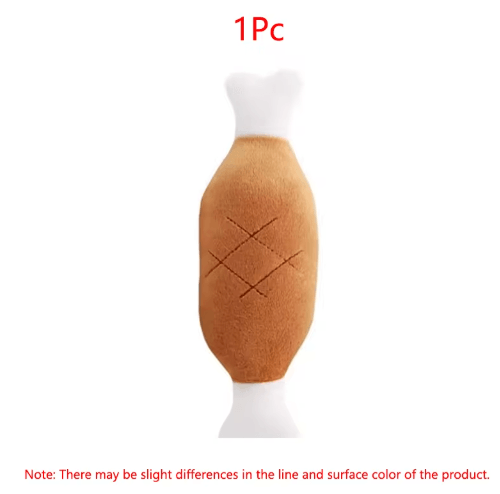 Interactive Plush Squeaky Chicken Leg Dog Toy for Dogs & Cats