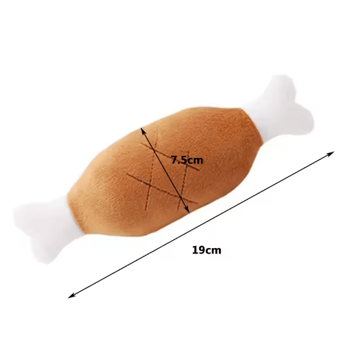 Interactive Plush Squeaky Chicken Leg Dog Toy for Dogs & Cats