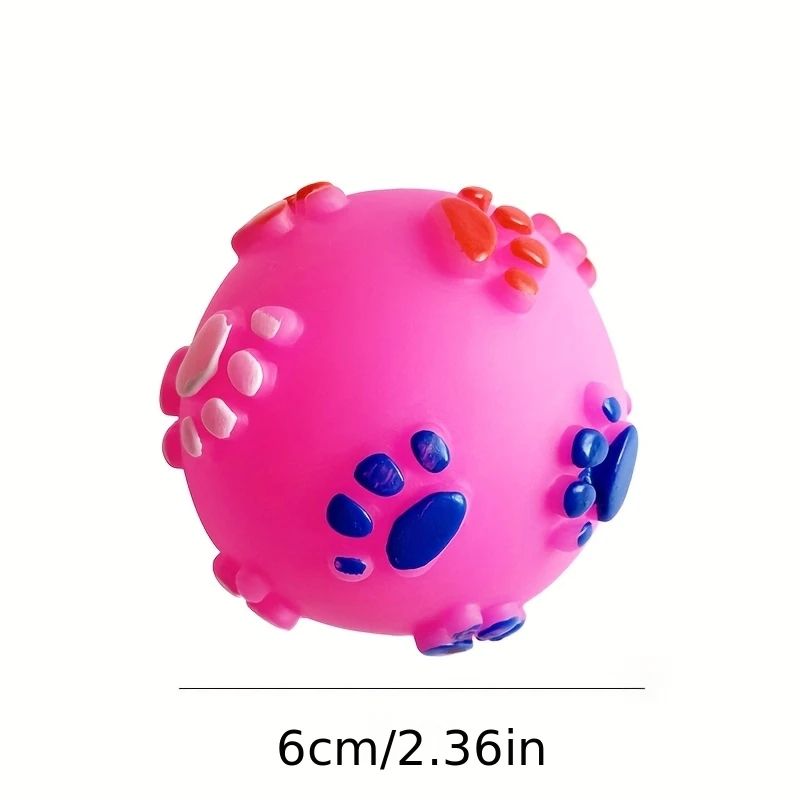 PawBounce Rubber Sound Ball Dog Toy