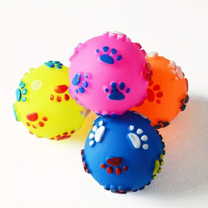 PawBounce Rubber Sound Ball Dog Toy