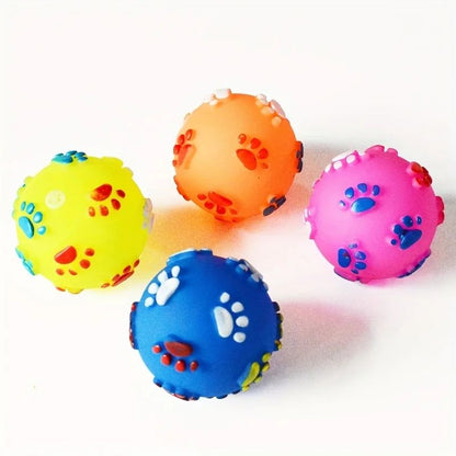 PawBounce Rubber Sound Ball Dog Toy
