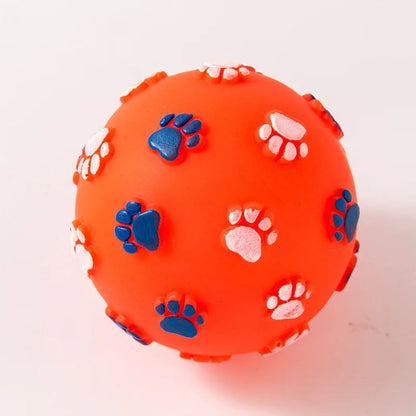 PawBounce Rubber Sound Ball Dog Toy