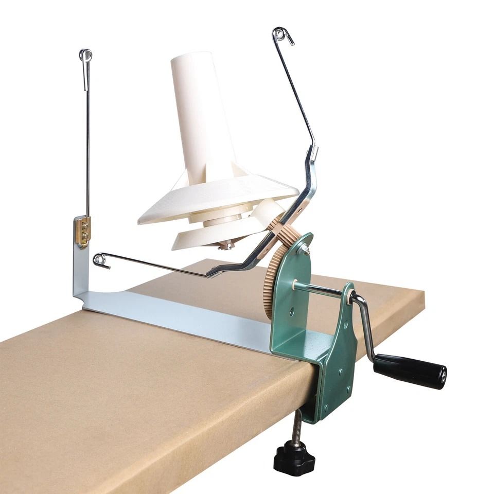 Large Hand Operated Yarn Ball Winder Heavy Duty Iron & Nylon Yarn Winder for Jumbo Fibers
