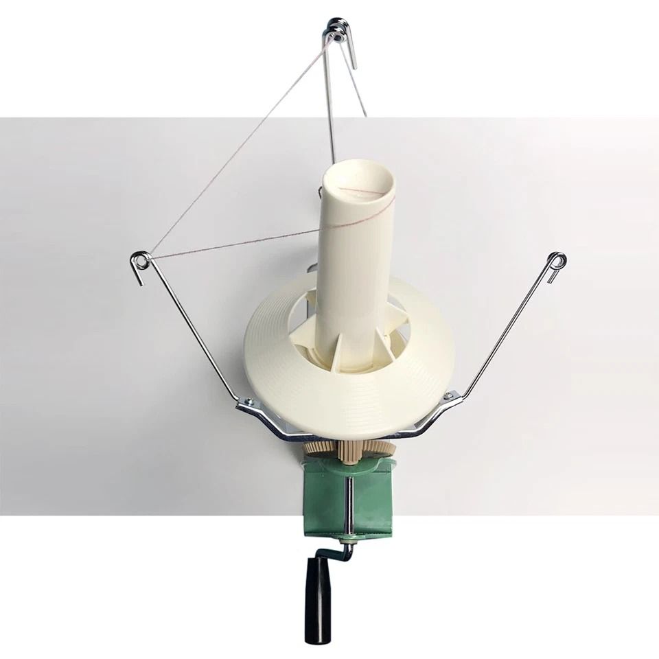 Large Hand Operated Yarn Ball Winder Heavy Duty Iron & Nylon Yarn Winder for Jumbo Fibers