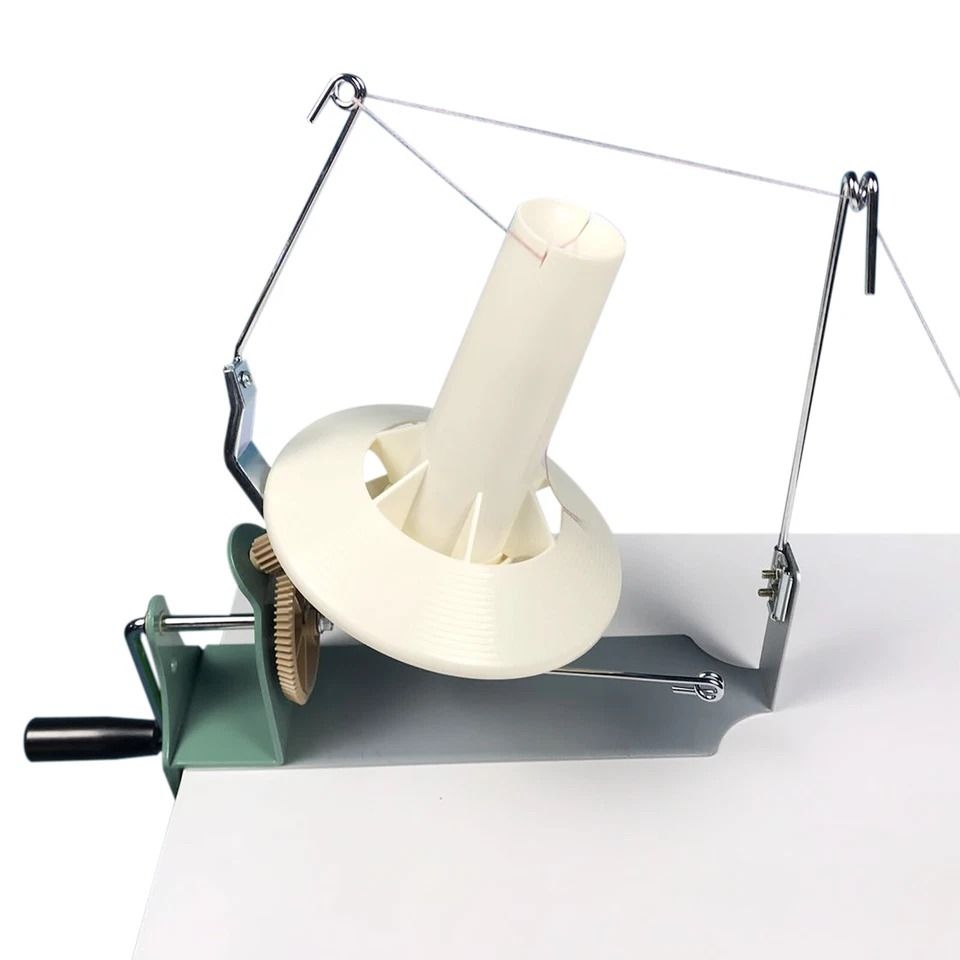 Large Hand Operated Yarn Ball Winder Heavy Duty Iron & Nylon Yarn Winder for Jumbo Fibers