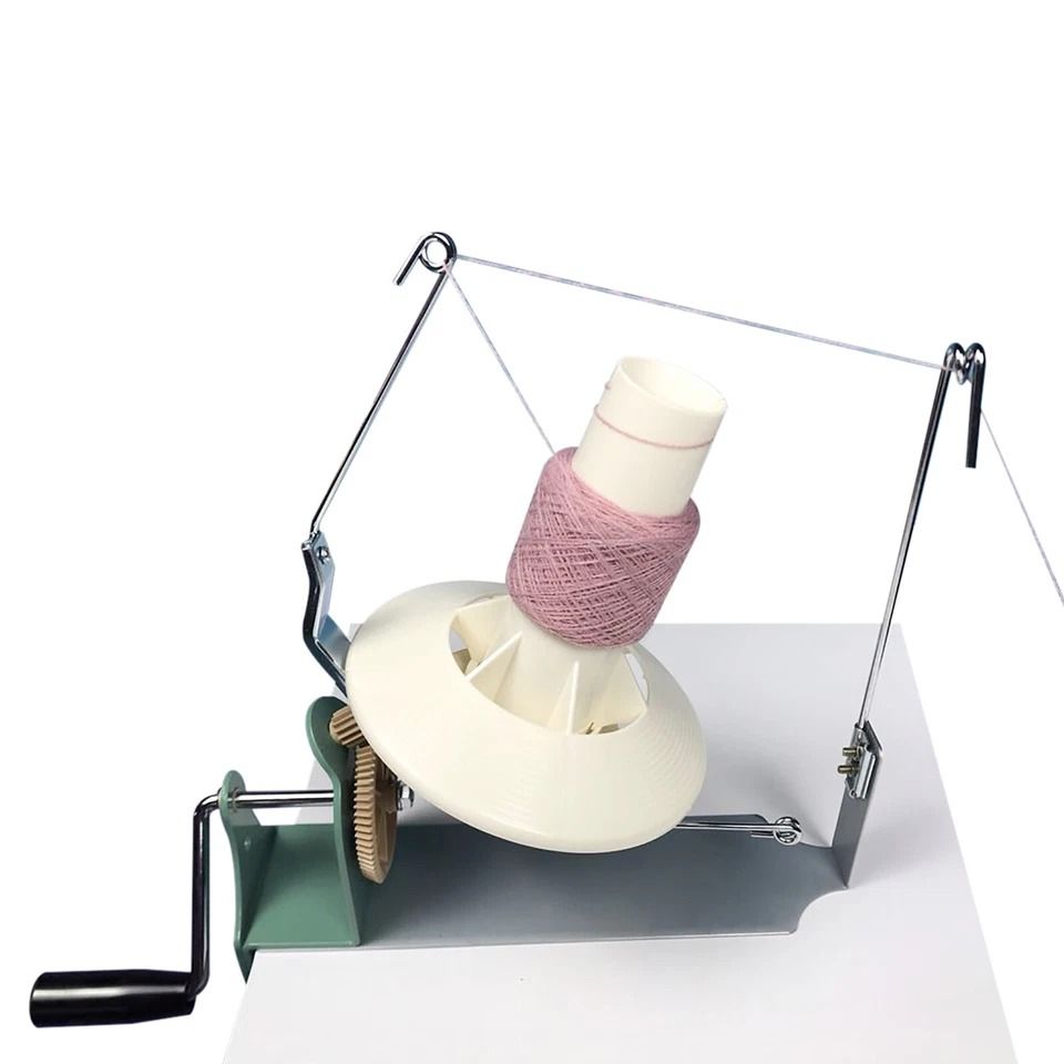 Large Hand Operated Yarn Ball Winder Heavy Duty Iron & Nylon Yarn Winder for Jumbo Fibers