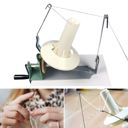 Large Hand Operated Yarn Ball Winder Heavy Duty Iron & Nylon Yarn Winder for Jumbo Fibers