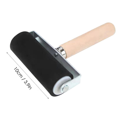 Precision Brayer Roller with Wooden Handle for Printmaking, Ink Spreading & Craft Painting