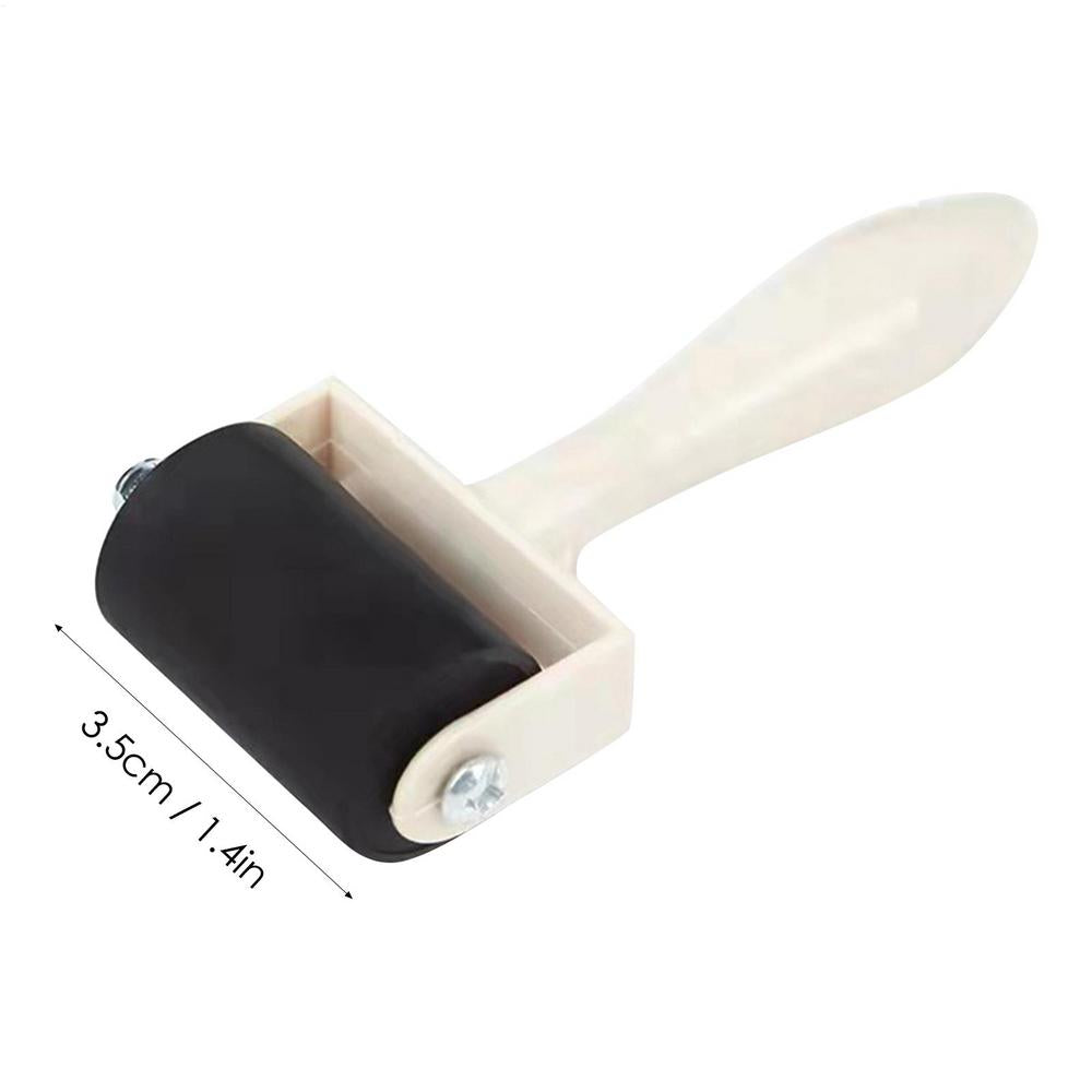 Precision Brayer Roller with Wooden Handle for Printmaking, Ink Spreading & Craft Painting