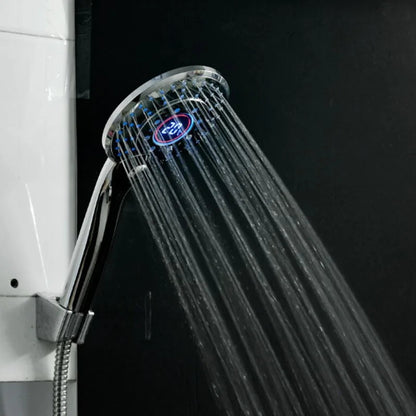 LED Temperature Display Shower Head with Filter & Spray Modes