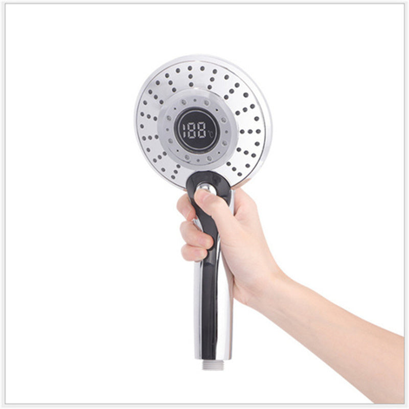 LED Temperature Display Shower Head with Filter & Spray Modes