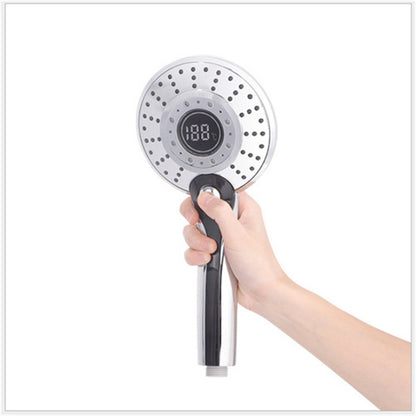 LED Temperature Display Shower Head with Filter & Spray Modes