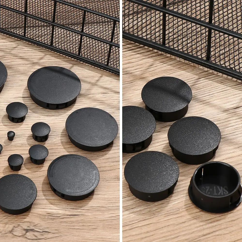 Round Plastic Hole Plug Caps – Furniture Feet Floor Protection Pipe End Cover Inserts