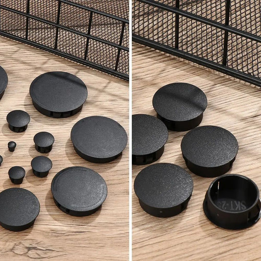 Round Plastic Hole Plug Caps – Furniture Feet Floor Protection Pipe End Cover Inserts