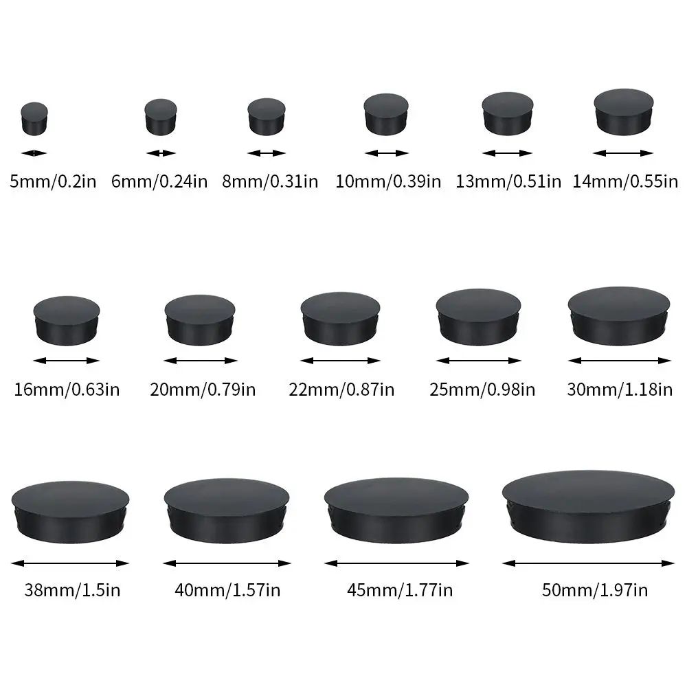 Round Plastic Hole Plug Caps – Furniture Feet Floor Protection Pipe End Cover Inserts