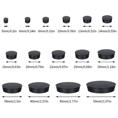 Round Plastic Hole Plug Caps – Furniture Feet Floor Protection Pipe End Cover Inserts