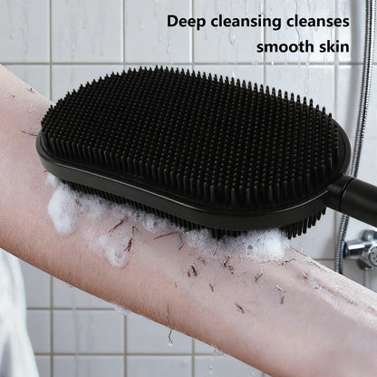 FlexReach Exfoliating Back Scrubber Shower Brush with Massage Grip for Full-Body Deep Clean