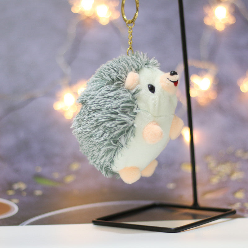 Cute Plush Hedgehog Keychain Charm for Bags & Backpacks & Handbags