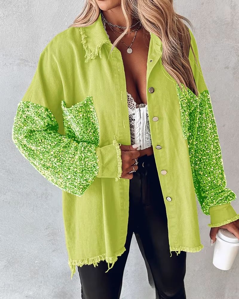 Elegant Beaded Cardigan Jacket for Women Casual Chic Fashion Outerwear